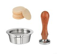 Solution d'infusion complète pour Lav pour Mio avec tasse à capsules, tamper et 100 feuilles filtrantes en acier inoxydable (B)