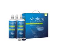Solution multifonction lentilles - VITALENS - Tripack 3x360ml - Hyaluronate de sodium - Économique - Adulte