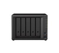 Synology Solution NAS de Bureau DS1522+ 30 to à 5 Baies, préinstallée avec 5 disques Seagate IronWolf de 6 to. Noir