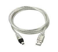 Solution révolutionnaire de transfert de données, câble USB 2.0 vers FireWire, connecteur Mini 4 broches mâle iLink offrant un échange de