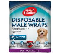 Simple Solution couches pour chiens 45-68 cm microfibre noire 12 pièces