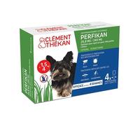 Solution spot-on antiparasitaire - CLEMENT THEKAN - Perfikan - Très petits chiens 1 5-4 kg - 4 x 0 44 ml - Efficace 4 semaines