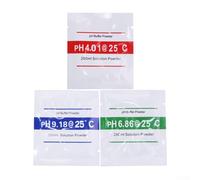 Solution tampon d'étalonnage pour pH-mètre 4 01 6 86 9 18 avec mesure stable et poudre emballée individuellement pour plus de précision (20 pièces)