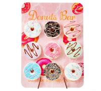 Solution unique de présentation de beignets en bois, parfaite pour servir des pâtisseries fraîches lors de tout rassemblement ou événement d'affaires (b)