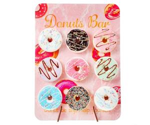 Solution unique de présentation de beignets en bois, parfaite pour servir des pâtisseries fraîches lors de tout rassemblement ou événement d'affaires (b)