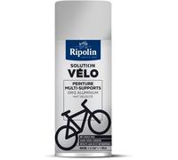 RIPOLIN, Solution Vélo, Aérosol Peinture, Finition Mate, Format Spray pour une application rapide, Ne coule pas, Riche en pigment, Résiste aux UV et conditions extérieures - Gris Alu - 400 ml