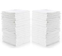 Solutions de Nettoyage Coton Chiffon de Lavage Lot de 24 12" x 12" Blanc