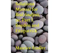 Solutions Manual for Real Analysis, 5e, Part I, Royden and Fitzpatrick