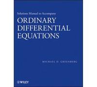 Solutions Manual to accompany Ordinary Differential Equations by Michael D. Greenberg Michael D Greenberg (Auteur)