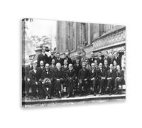 Solvay Conference 1927 Poster sur toile vintage pour chambre à coucher, paysage sportif, décoration de bureau, cadeau 30 x 45 cm