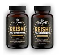 Solve Labs® ● Capsules de champignons Reishi premium ● 51% de bêta-D-glucanes ● Extrait 10:1 ● Zéro agent de remplissage ni additif ● 120 capsules ● 3 mois d'approvisionnement