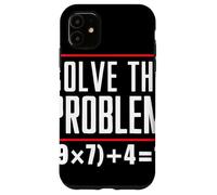 Solve The Problem 9x7+4 Énigme Math Casse Tête Club Prof Coque pour iPhone 11