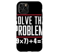 Solve The Problem 9x7+4 Énigme Math Casse Tête Club Prof Coque pour iPhone 11 Pro