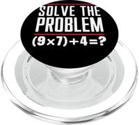 Solve The Problem 9x7+4 Énigme Math Casse Tête Club Prof PopSockets PopGrip pour MagSafe
