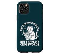 Solveur de Mots croisés Funny Cat The Horrors Persist Coque pour iPhone 11 Pro