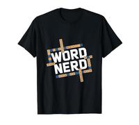 Solveur de Mots croisés Nerd de Mots T-Shirt Graphique avec Valeur, Homme, Noir, L
