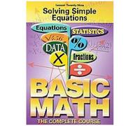 Solving Simple Equations Dvd (1998)