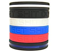 Solza Bracelets de Motivation en Silicone de 4X de Silicone Get Shit Done | Bracelets Colorés Unisexe, 20.32 cm| Hypoallergénique, sans BPA