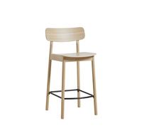 Tabouret de Bar Comptoir Woud Soma Chêne Laqué Pigmenté Blanc