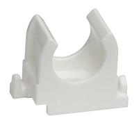 SOMA Clip de tuyau en plastique, blanc, 16 mm, lot de 200, collier de serrage