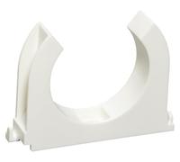 SOMA Clip de tuyau en plastique, blanc, 50 mm, lot de 28, collier de serrage