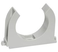 SOMA Clip de tuyau en plastique, gris, 50 mm, lot de 28, collier de serrage