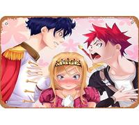 Sōma Yukihira, Erina Nakiri, Food Wars : Shokugeki No Soma, Asahi Saiba Anime Poster Décoration murale rétro en métal 20,3 x 30,5 cm