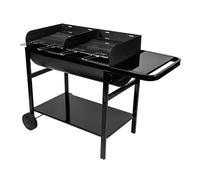 Barbecue à charbon de bois à 2 grilles Noir 128 x 62 x 92,5 cm