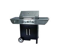 Somagic – Barbecue gaz BALTIMORE – 3 brûleurs, réchaud latéral, plancha & grilles fonte émaillée