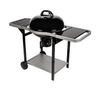 Somagic Barbecue Charbon de Bois avec Cuve et Couvercle de Cuisson en Acier Émaillé sur Chariot, 135. 5cm x 104cm