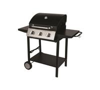 Somagic Barbecue à gaz Harlem fonte émaillée 55x41 cm 3 feux noir