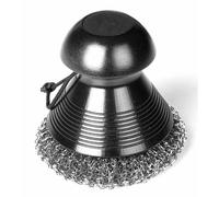 Brosse spécial plancha noir en Polypropylène (PP) recyclé et acier inoxydable