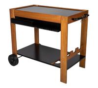 Somagic Desserte Mobile Savannah pour plancha, Plateau en Acier et rangements Pratiques