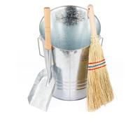 SOMAGIC - Ensemble 3 pièces Comprenant Un Seau à Cendres, Une Pelle et Un Balai, pour Nettoyage des Cendres