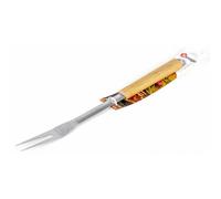 SOMAGIC-Fourchette pour barbecue en inox et manche bambou - 44 cm
