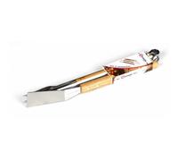 Lot de 3 ustensiles pour barbecue Somagic en acier inoxydable et bambou