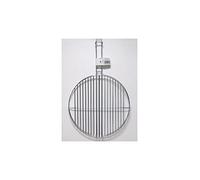SOMAGIC-Grille ronde Somagic double acier chromé et manche en bambou - diamètre 41 cm