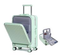 Somago Bagage à main de 50,8 cm approuvé par les compagnies aériennes avec porte-gobelet et port USB, citron vert, Carry On