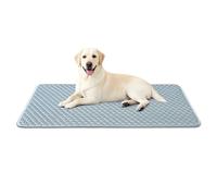 SOMAHE Coussin de cage pour chien pour cage de chien - En tricot doux - Antidérapant - Durable et lavable - Toutes saisons - Bleu - 106 x 71 x 0,5 cm