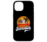 Somalie Coucher de Soleil Palmiers rétro Plage Coque pour iPhone 14