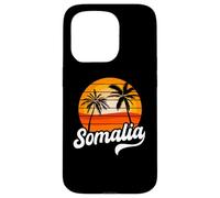 Somalie Coucher de Soleil Palmiers rétro Plage Coque pour iPhone 15 Pro