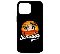 Somalie Coucher de Soleil Palmiers rétro Plage Coque pour iPhone 16 Pro Max