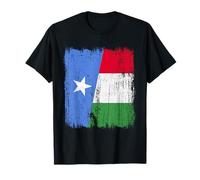 Somalie Italie Demi drapeau fière de la Somalie Fierté italienne T-Shirt