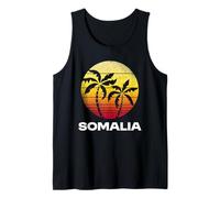 Somalie Rétro Coucher De Soleil Palmiers Vintage Somalie Design Débardeur