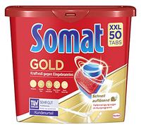 Somat Lot de 50 tablettes pour lave-vaisselle Gold avec une puissance supplémentaire contre l'effet brûlé et brillant