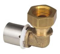 SOMATHERM Coude femelle PER a sertir Ø 16 - Ecrou tournant - Ø taraudage 3/4