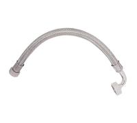 SOMATHERM Flexible Sanitaire en Inox ACS DN10 - Débit Optimisé - L 100cm - Femelle droit - Ecrou Tournant 1/2 - Femelle coudé