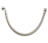 SOMATHERM FOR YOU, Flexible sanitaire 1/2" mâle avec écrou tournant coudé - Longueur 1000mm - Tuyau EPDM tressé acier inox - Norme ACS et certification QB - Résistant et souple