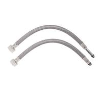 SOMATHERM Flexible Sanitaire en Inox ACS DN8 - Débit Standard - L 30cm avec Prolongateur 5cm - Mâle Court/Long - Pas de Vis 10/100mm