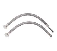 SOMATHERM FOR YOU, Lot de 2 flexibles sanitaires 300 mm DN8 - Raccords 3/8" et M 10/100 - Acier inoxydable, EPDM, étanchéité intégrée - Norme ACS, certifié QB - Souples et durables